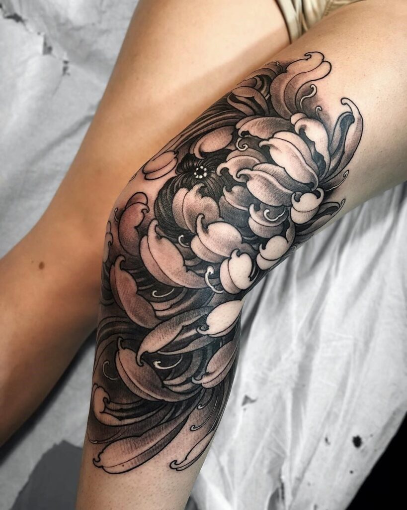 Chrysanthemum Tattoo 12
