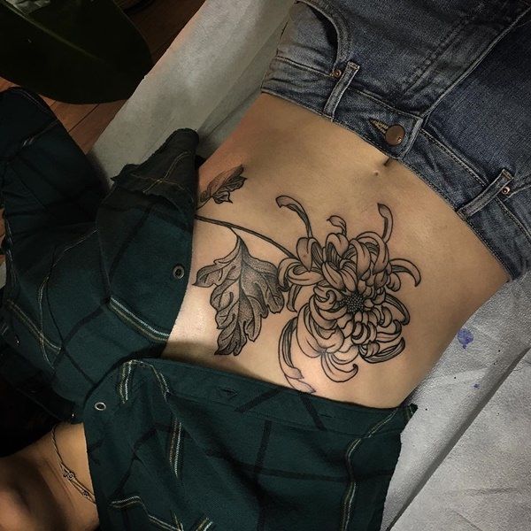 Chrysanthemum Tattoo 13