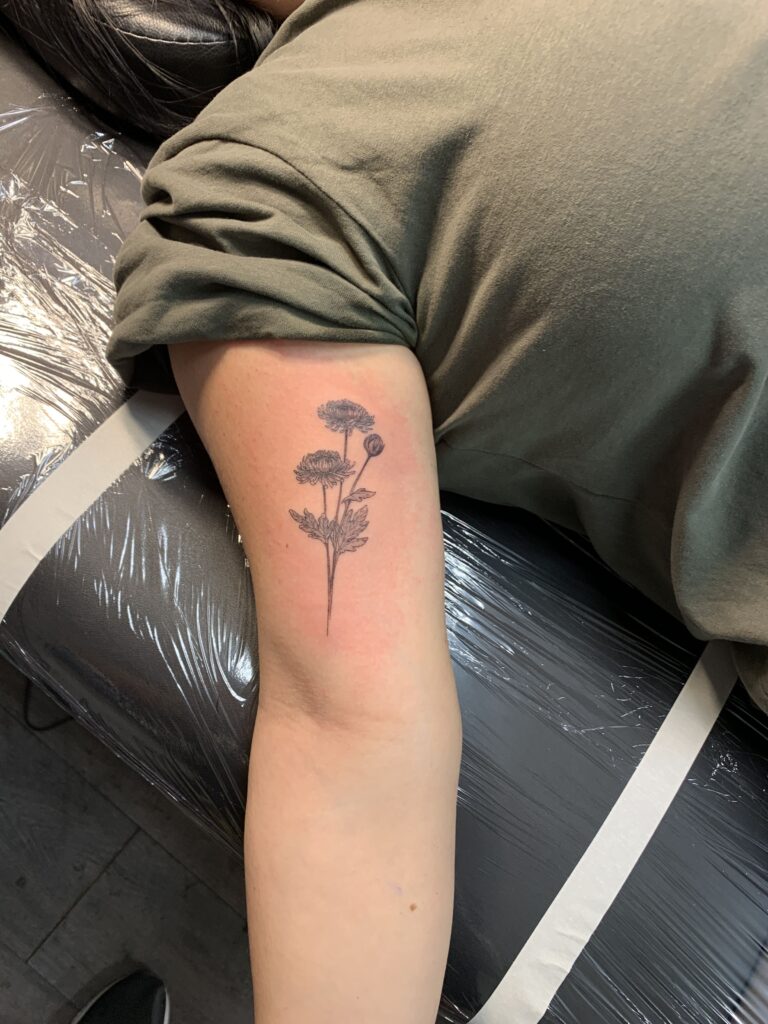 Chrysanthemum Tattoo 16