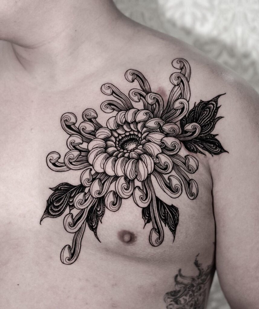 Chrysanthemum Tattoo 23