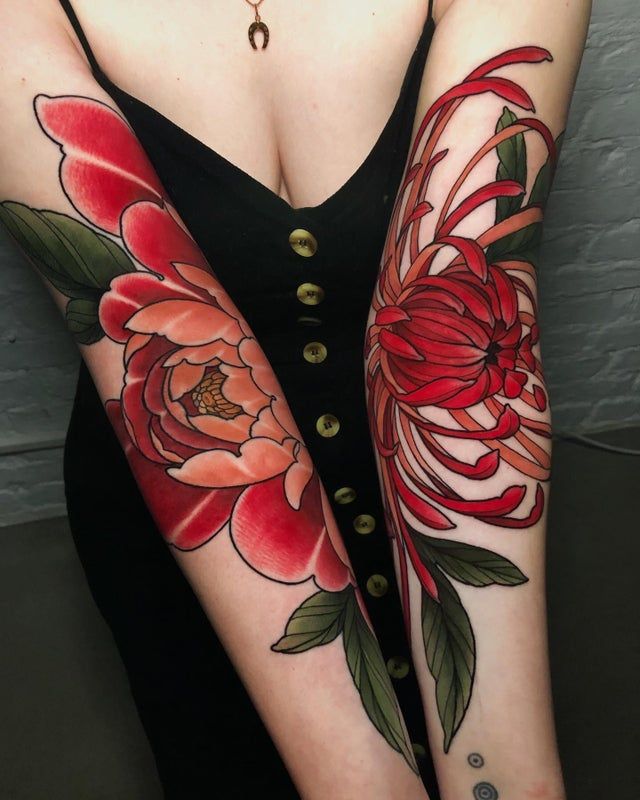 Chrysanthemum Tattoo 24
