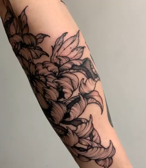 Chrysanthemum Tattoo 4