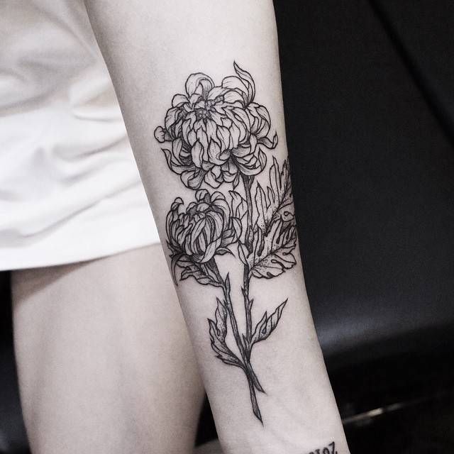 Chrysanthemum Tattoo 53