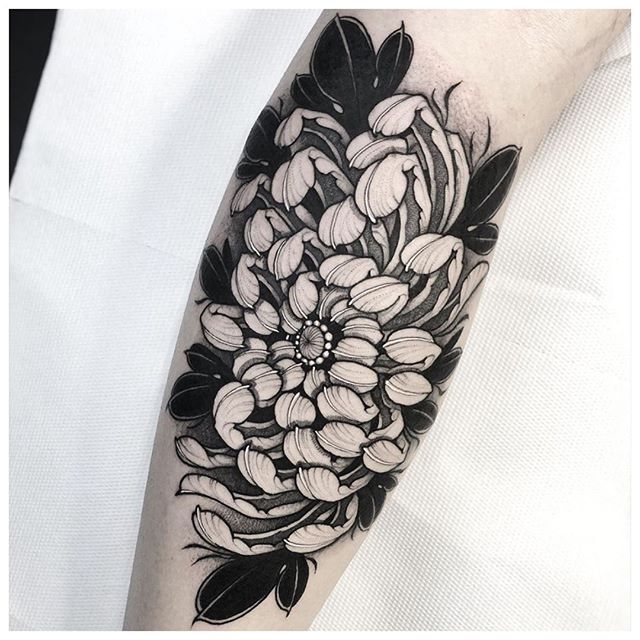 Chrysanthemum Tattoo 6