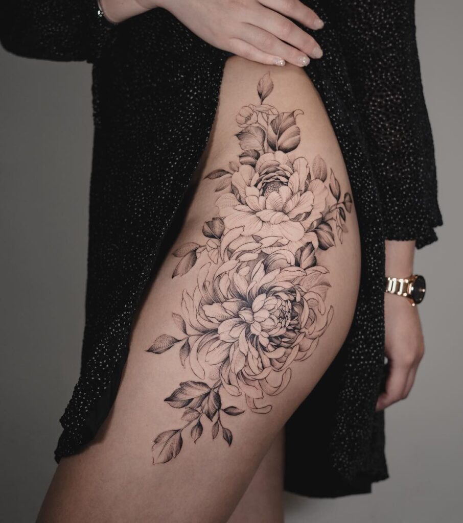 Chrysanthemum Tattoo 84