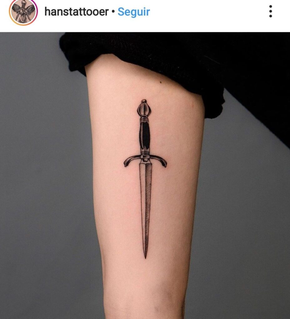 Minimalist Sword Tattoo Idea  BlackInk