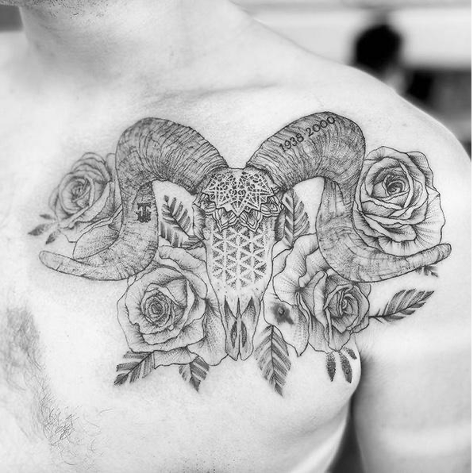 Zodiac Flower Tattoo