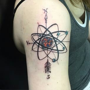 atom solar system tattoo