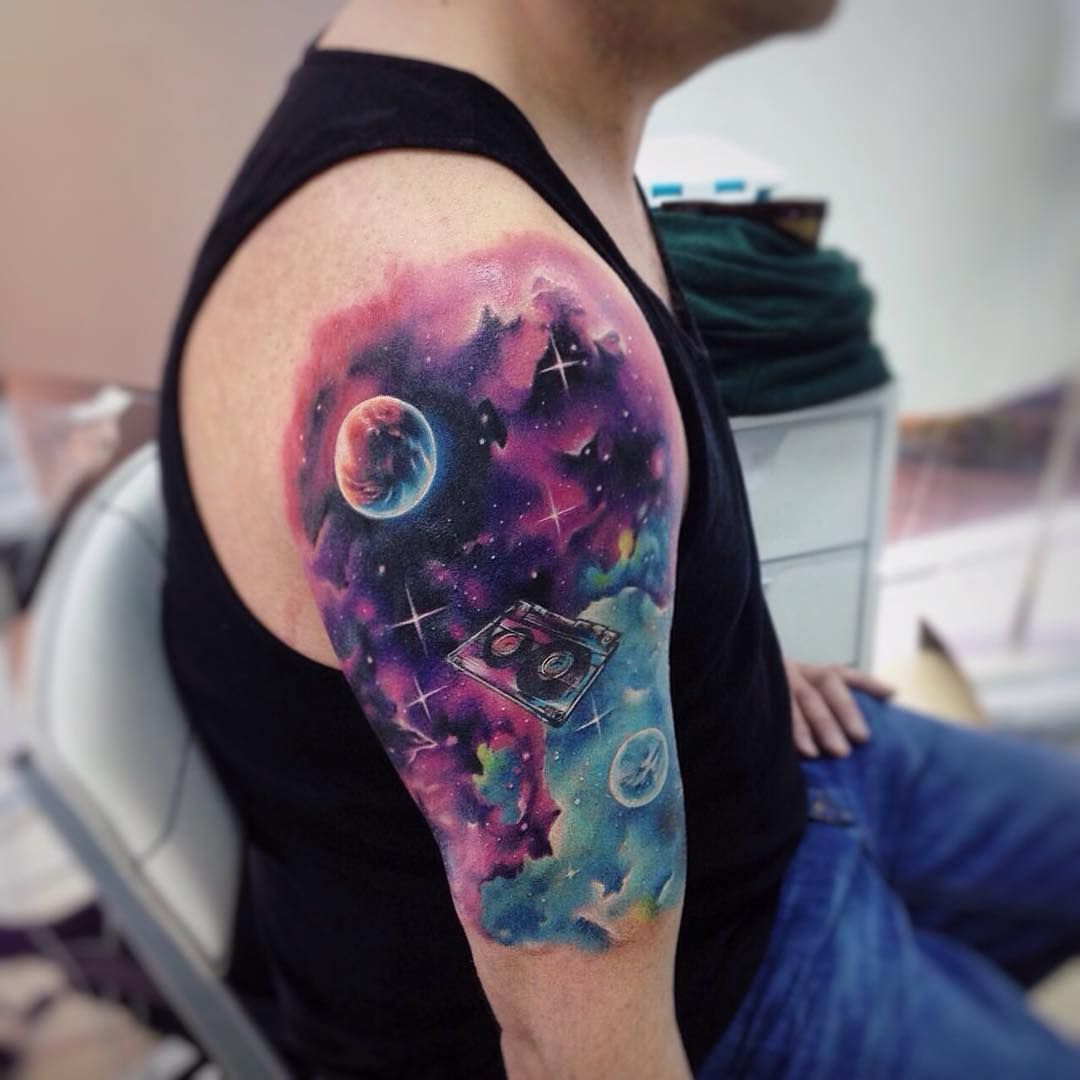 220+ Amazing Galaxy Tattoo Designs with Meanings For Men and Women ...