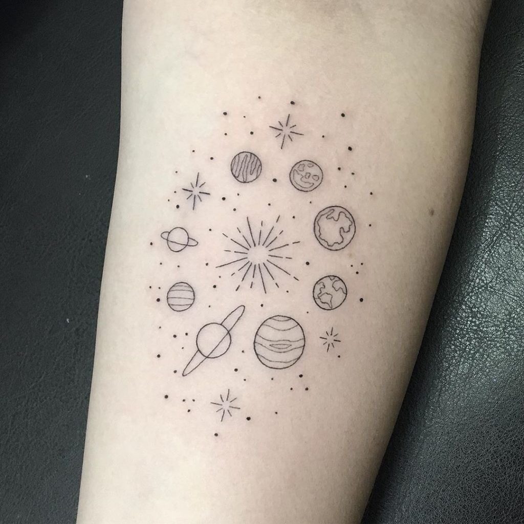 spiral galaxy tattoo designs