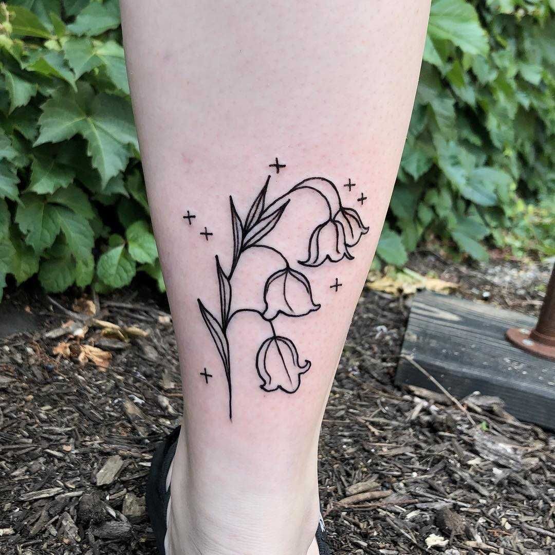 Lily of the Valley Tattoo Watercolor.