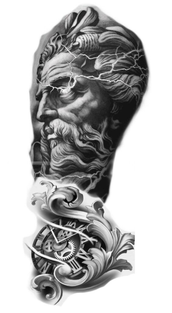 zeus drawing tattoo