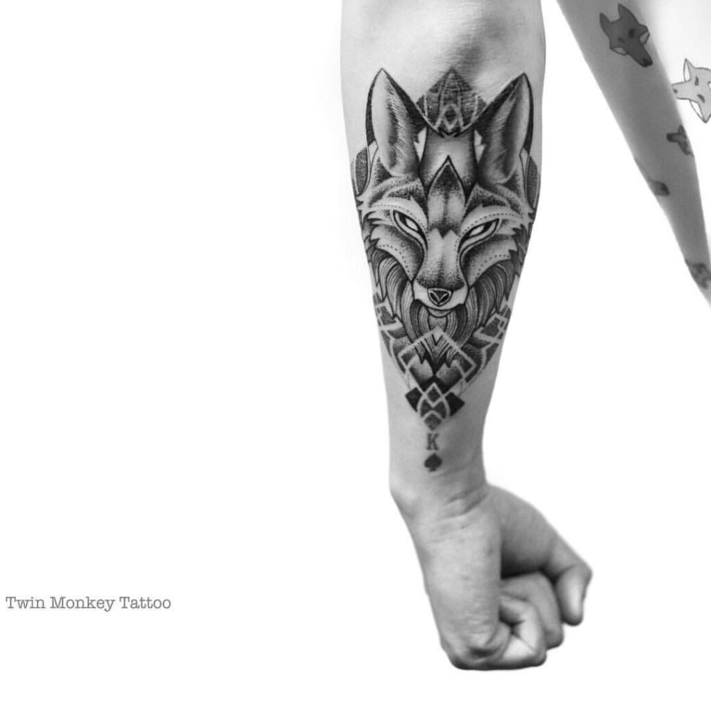 Geometric Fox Temporary Tattoo Men Fashion Stickers Black Arm Women Wolf  Cosmetic Waterproof Tattoo Tree Ankle Fake Tatoo Makeup   AliExpress  Mobile