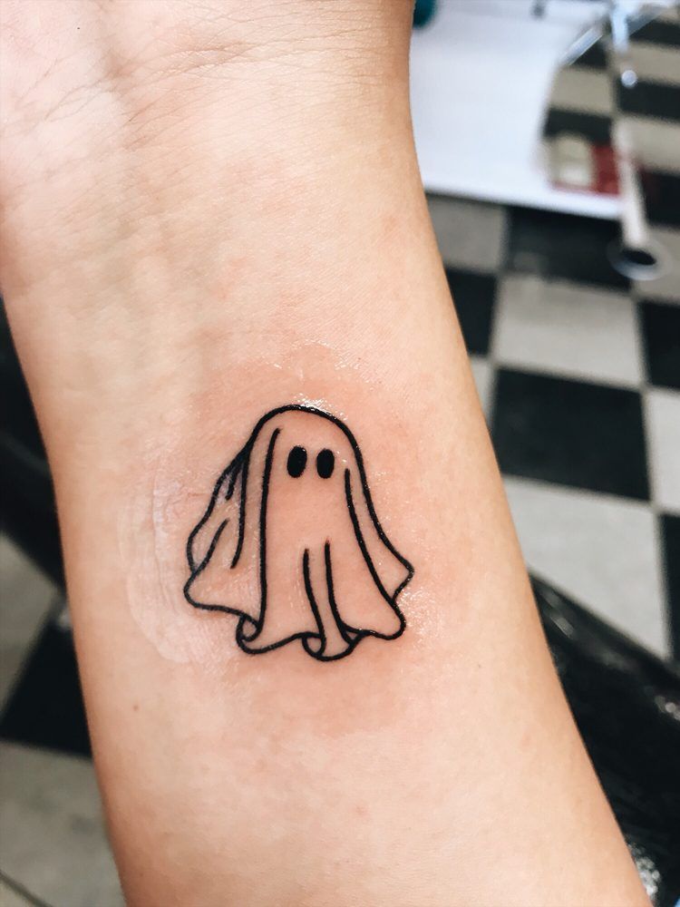 small tattoos Small Ghost Tattoo Design  Tattoo Insider