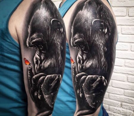 190+ Magnificent Gorilla Tattoo Designs With Meanings (2022 ...