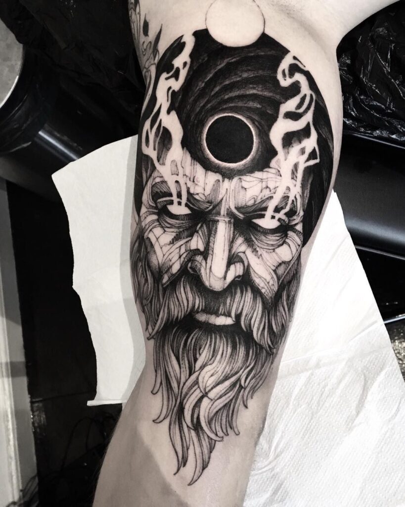 zeus drawing tattoo