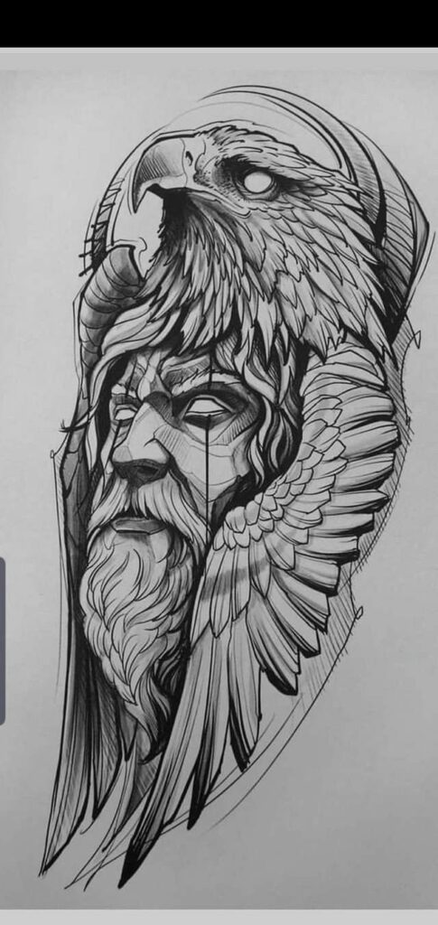 zeus drawing tattoo