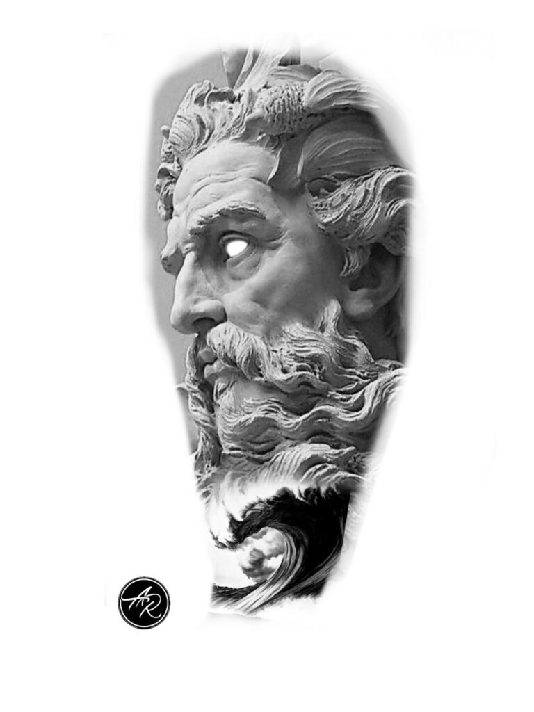 Outline Zeus Tattoo Stencil - Design Talk