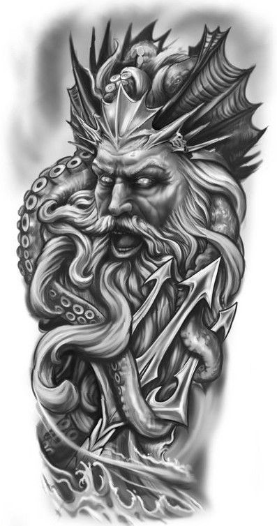 zeus drawing tattoo