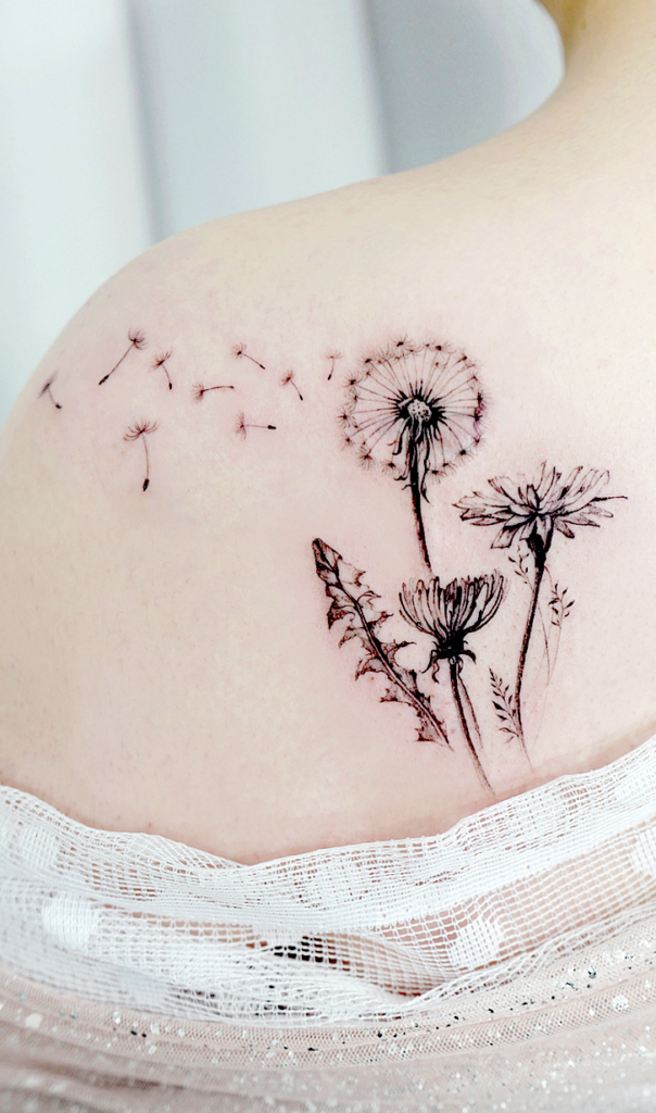 Dandelion Tattoo 8