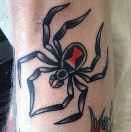 190 Black Widow Tattoo Designs With Meaning 2022 TattoosBoyGirl   Black Widow Tattoos 19 447x450 