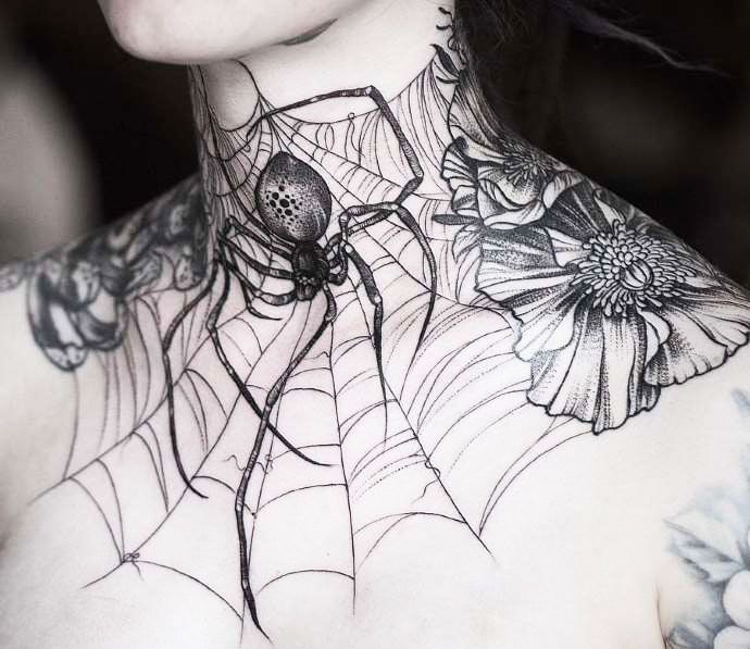 Black Widow Tattoos 36