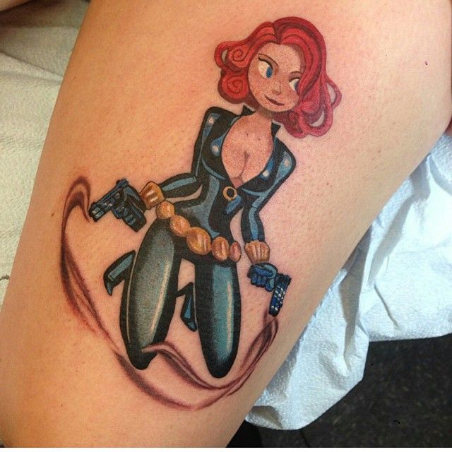 Black Widow Tattoos 55
