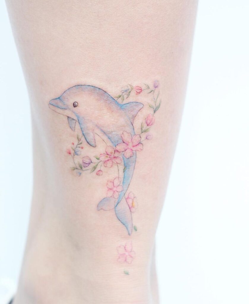Tatuajes de delfines años 80