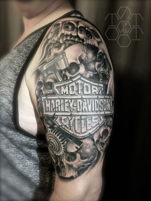 Harley Davidson Tattoos 74