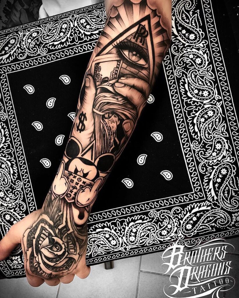 170 Money tattoo ideas in 2023  money tattoo gangsta tattoos sleeve  tattoos