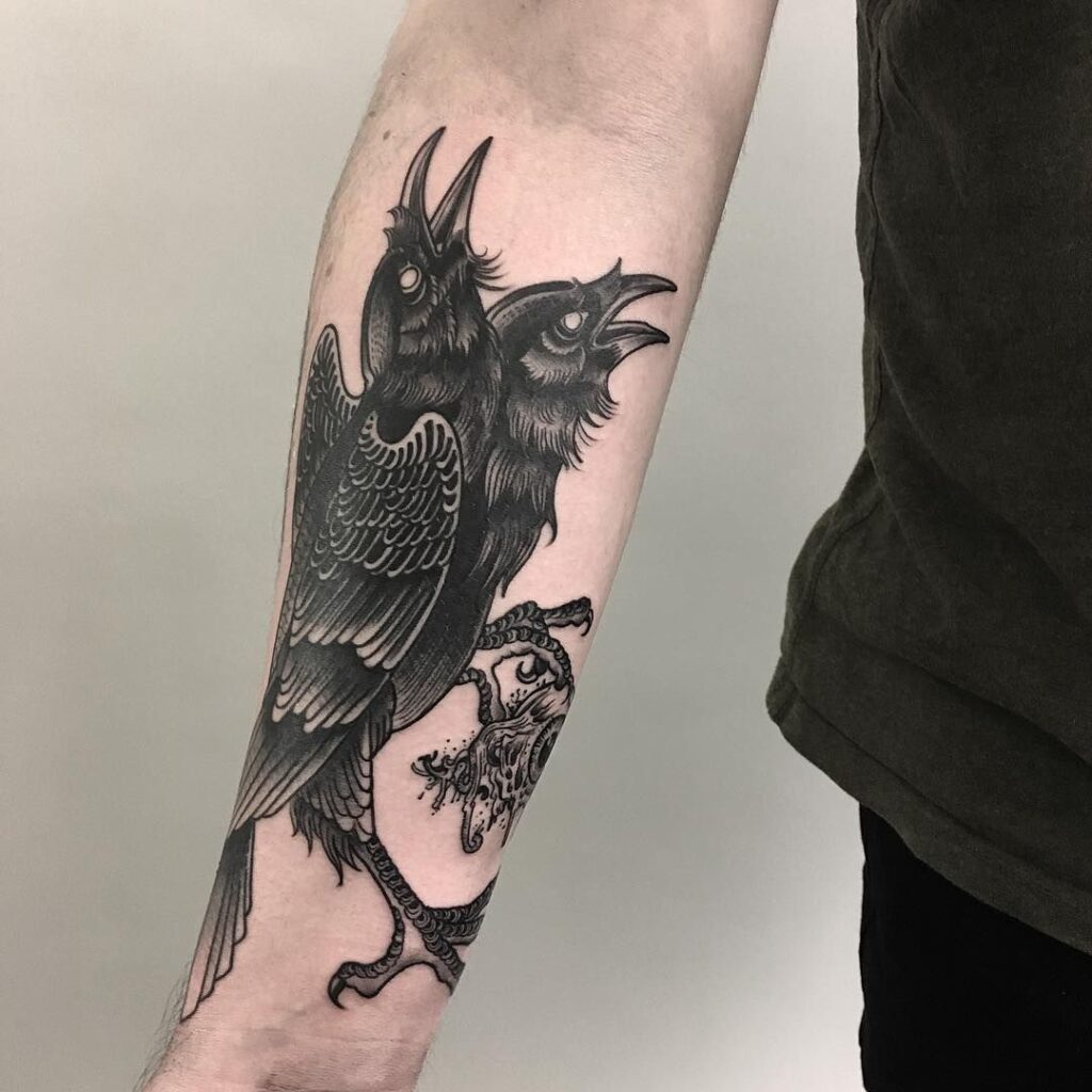 Crow Tattoos 36