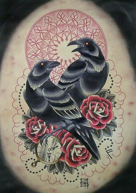 Crow Tattoos 45