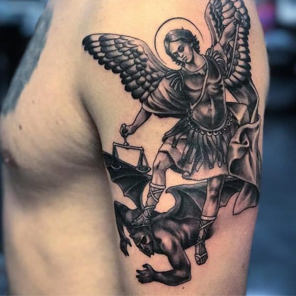 190+ Best Saint Michael Tattoos For Devoted Christians (2023) -  TattoosBoyGirl