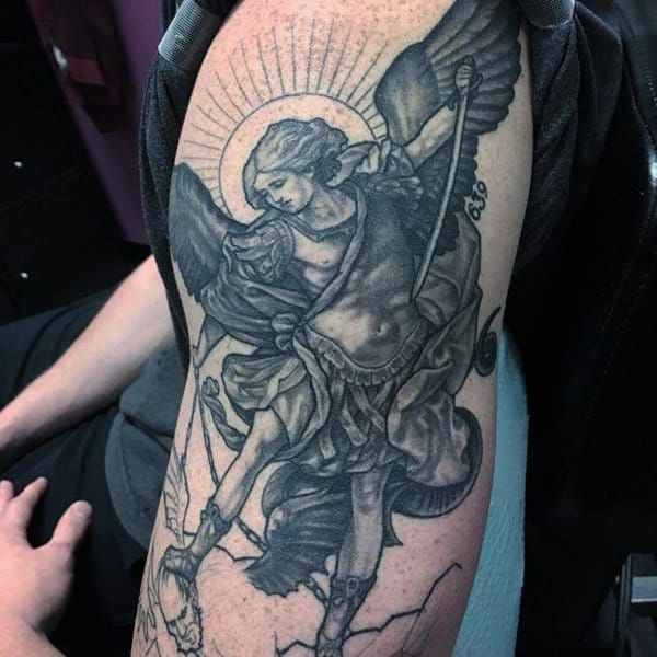 Saint Michael Tattoos 112