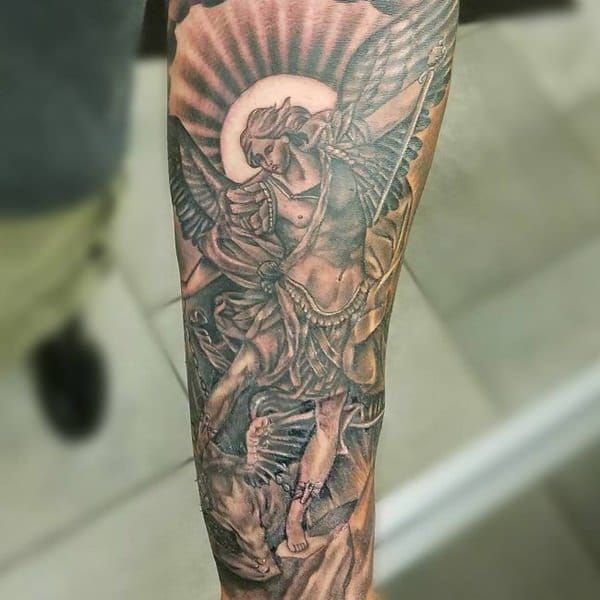 Saint Michael Tattoos 27
