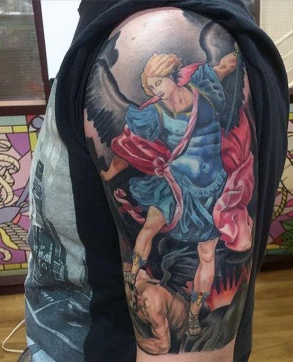 Saint Michael Tattoos 30