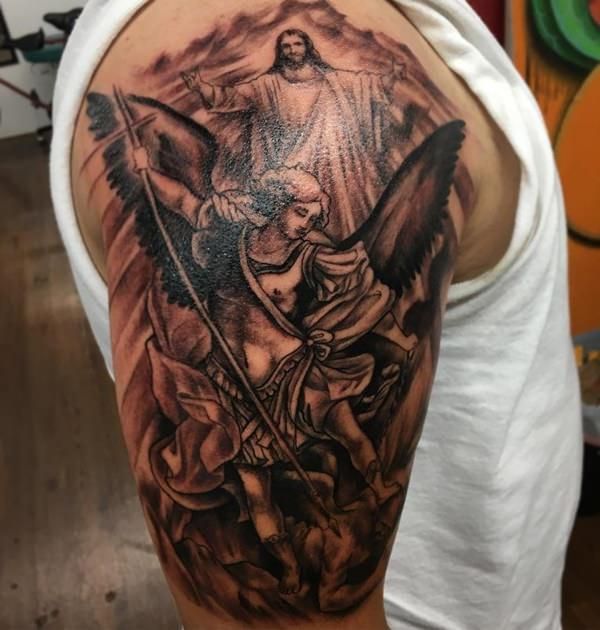 Saint Michael Tattoos 32