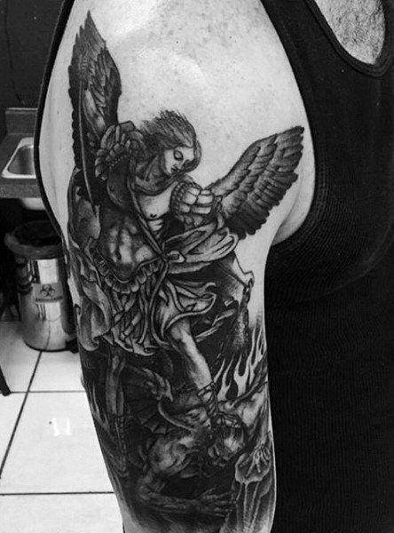 Saint Michael Tattoos 52