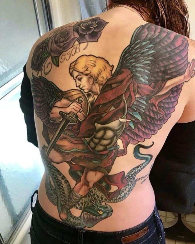 Saint Michael Tattoos 63