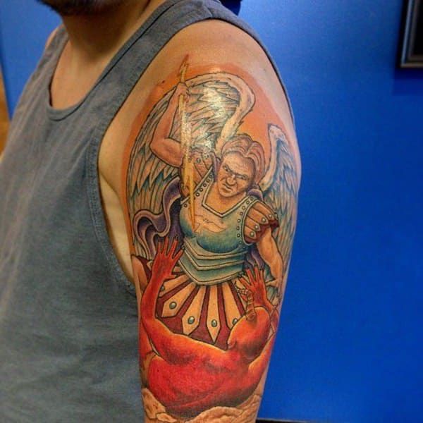 Saint Michael Tattoos 7