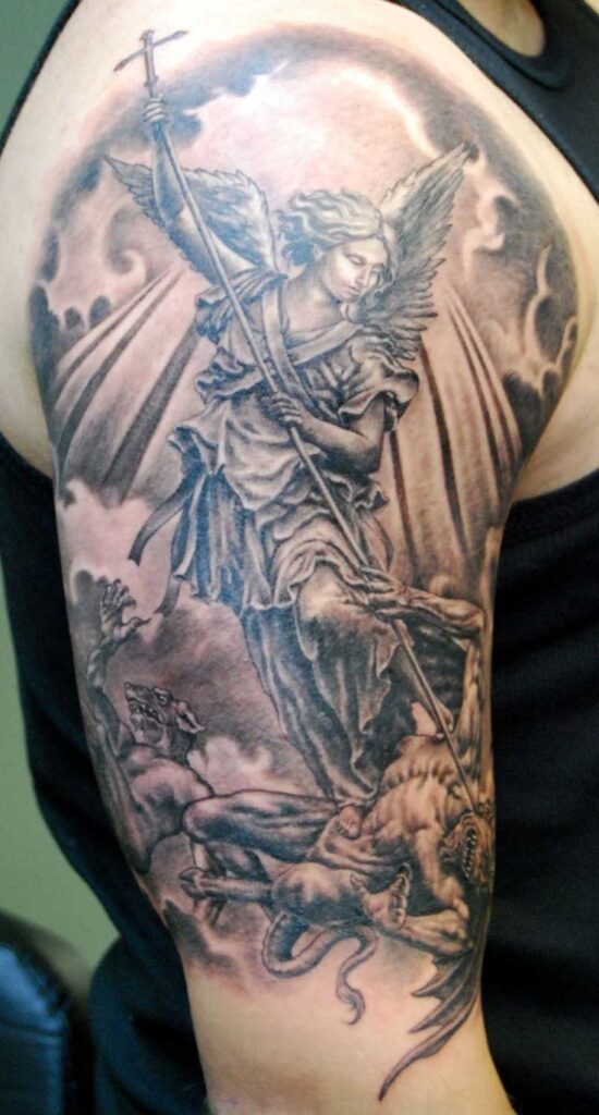 Saint Michael Tattoos 78