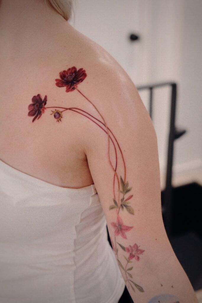 Flower Tattoo Back