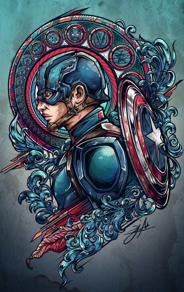 Captain America Tattoos 11