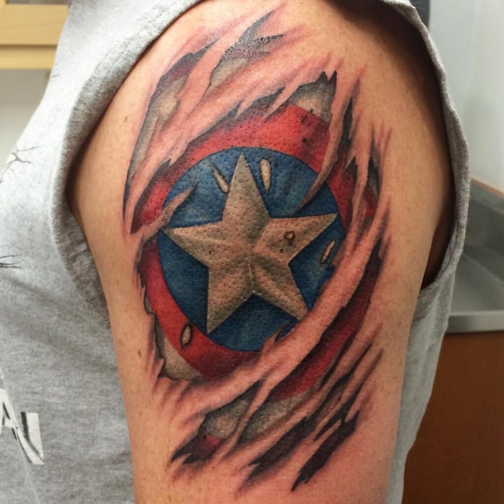 Captain America Tattoos 111