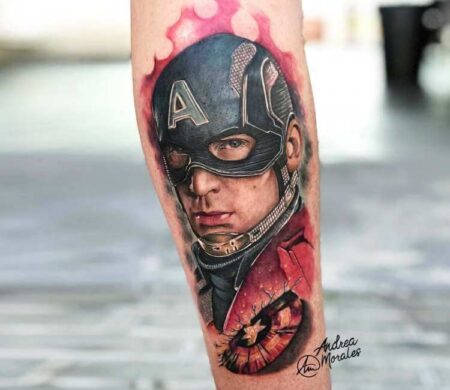 205+ Captain America Tattoos Designs (2022) Avengers, Chris Evans Ink ...