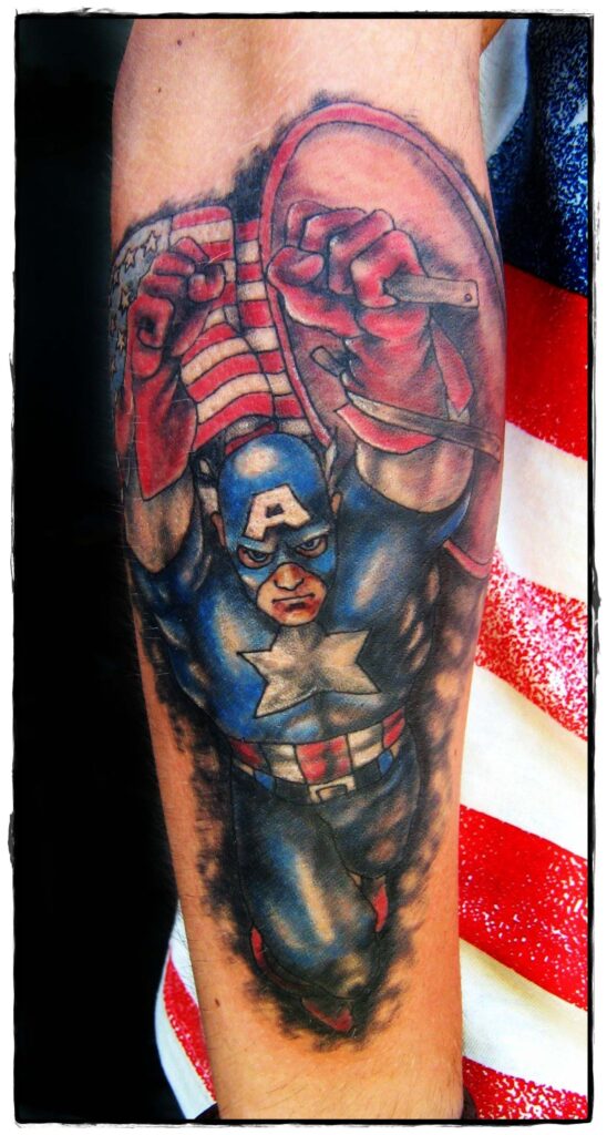 Captain America Tattoos 125