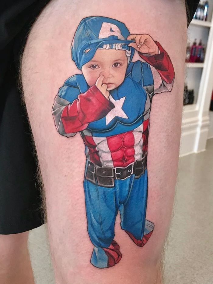 Captain America Tattoos 38