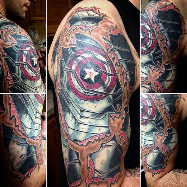 Captain America Tattoos 52