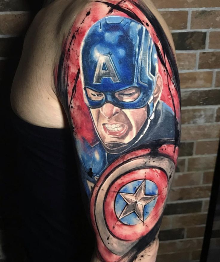 Captain America Tattoos 68
