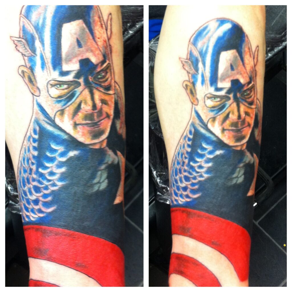 Captain America Tattoos 91